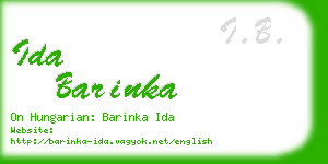 ida barinka business card